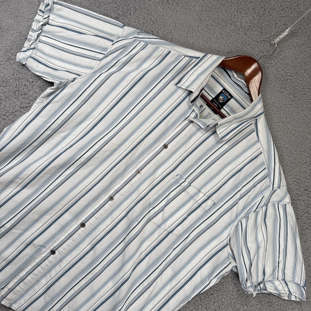 Kuhl Shirt Men's 2XL Blue Striped Western Hiking‎